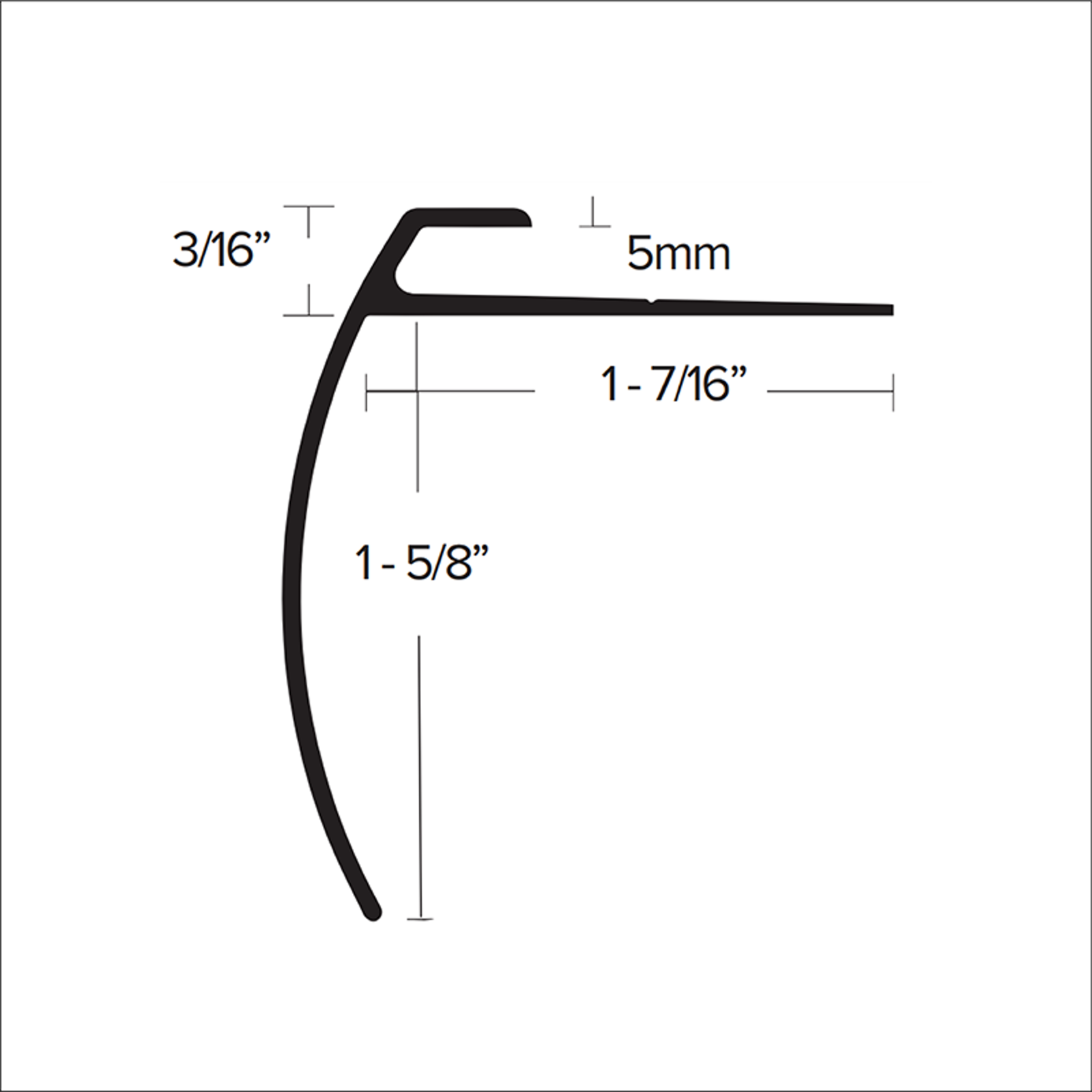 image of LVT 608 - 5mm Stair Nosing